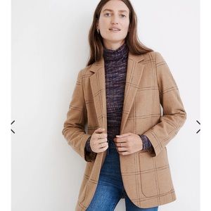 Madewell Larsen Blazer in Windowpane, Size Small